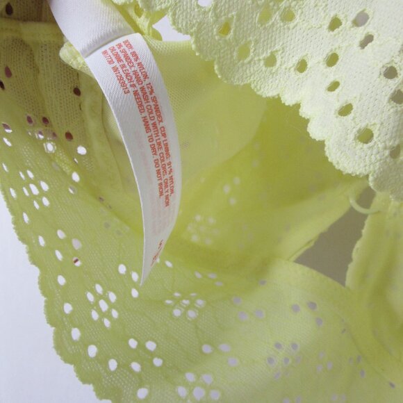 Colsie Lot of 2 Babydoll Cami Bralette Tank Tops Yellow White Size Small NWT - Picture 10 of 12